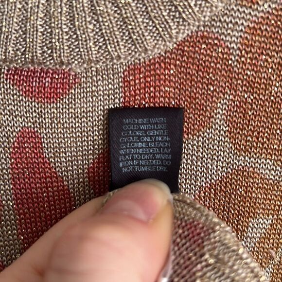 Express Y2K Sunset Sparkling Mixed Animal Print Sweater Dress Size Small - Picture 13 of 15